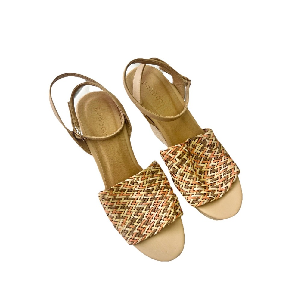 Bamboo Wedge Heels Size 8 Sandals Shoe Accessory Women‎ Clothing